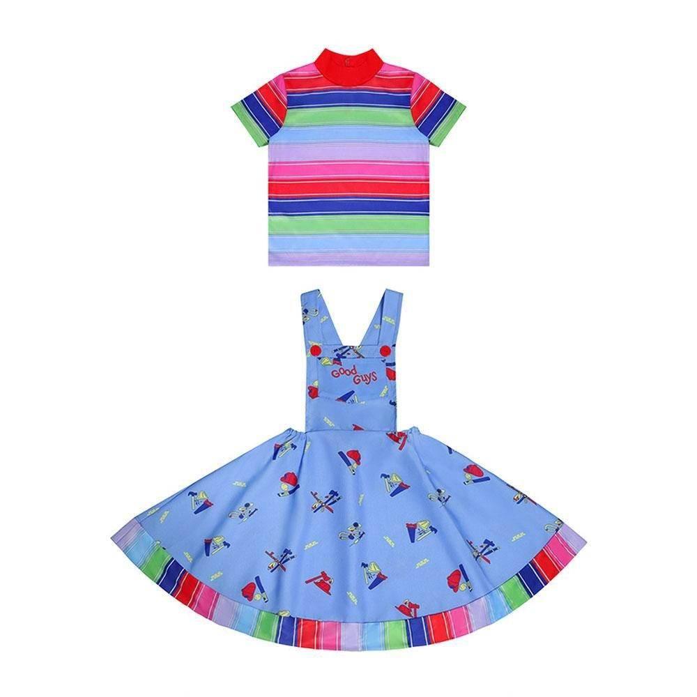 Chucky Season 2 Kids Dress Halloween Outfits Cosplay Costume - Azufun