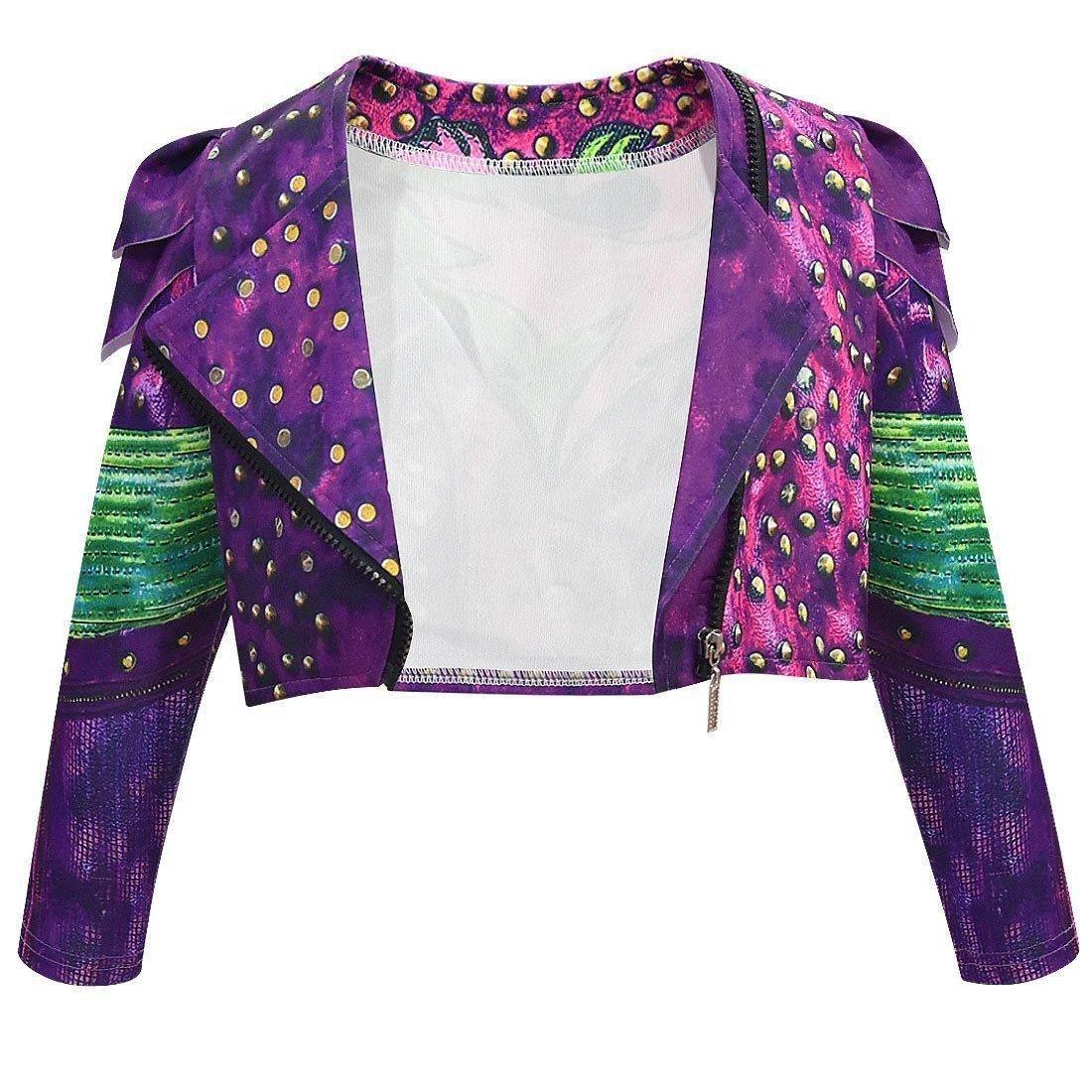 descendants 3 Mal Bertha Maleficent Cosplay Audrey Costume Gift for Kids - Azufun