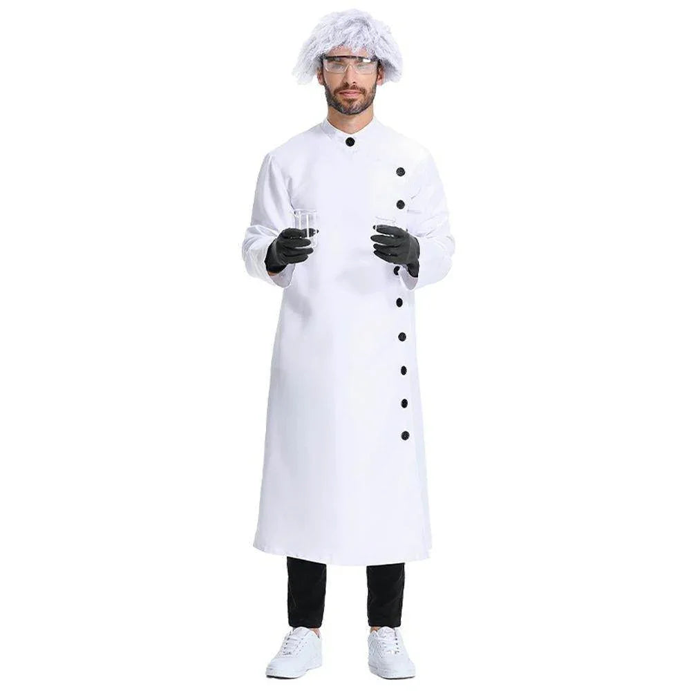 Frankenstein Mad scientist Professional Lab Coat Halloween Party Cosplay Set - Azufun