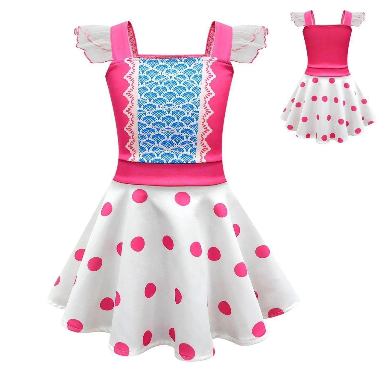 Girls Little Bo Peep Toy Story Kids Girls Dress Outfits Summer Cosplay Costume - Azufun