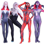Gwen Stacy Spider-man Costume Costume Zentai Jumpsuit Bodysuit Adult Kids - Azufun