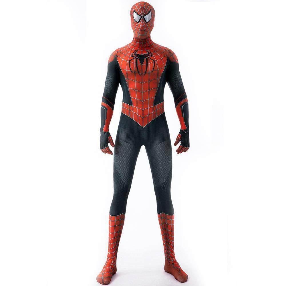 Halloween Cosplay Peter B Parker Spiderman Jumpsuit Superhero Tights Costume Suit Zentai For Adult Kids - Azufun