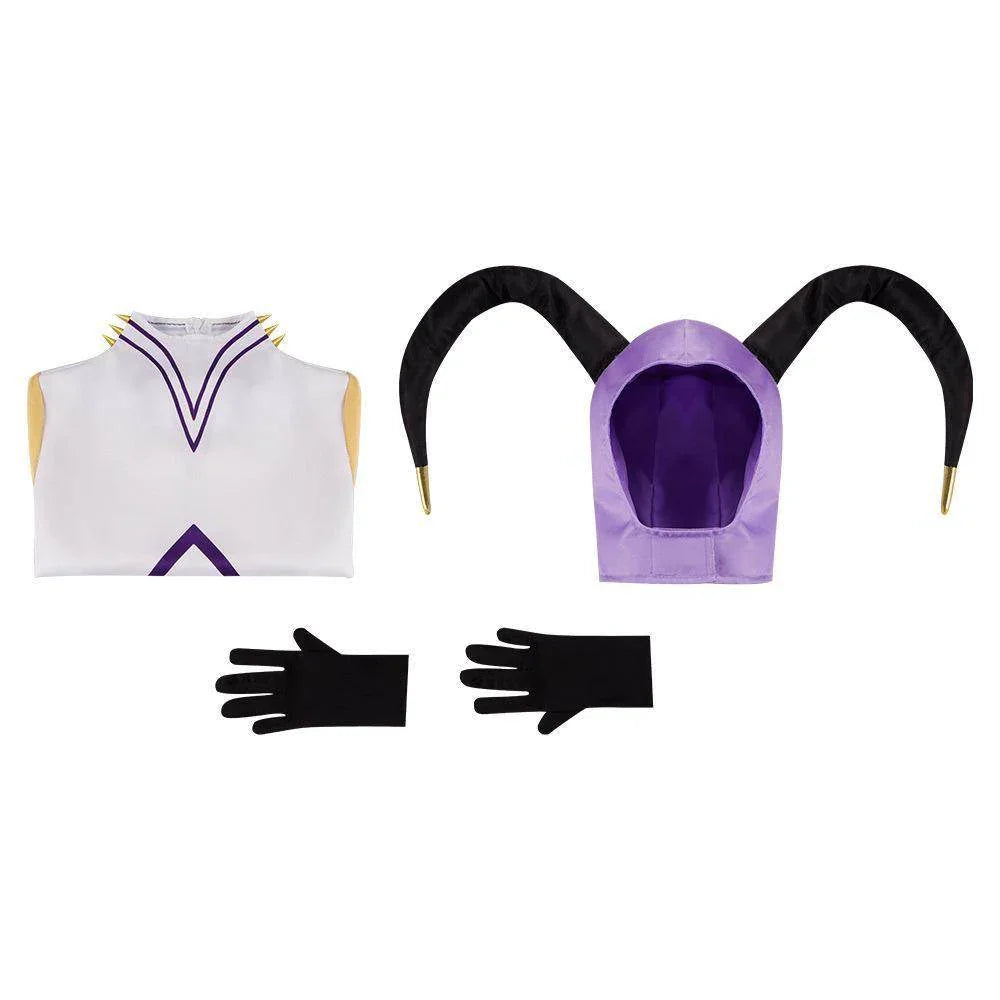 Hazbin Hotel Adam Cosplay Adam Robe Gloves Outfit Halloween - Azufun