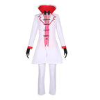 Hazbin Hotel Lucifer Morningstar White Suit Adult Cosplay Costume Carnival - Azufun