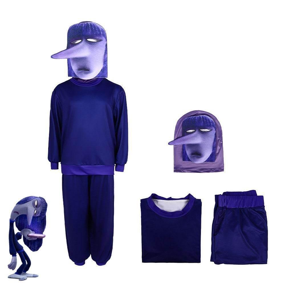 Inside Out 2 Ennui Costume Halloween Emotions Boredom Outfit Shirt Pant Suit For Kids Adult - Azufun