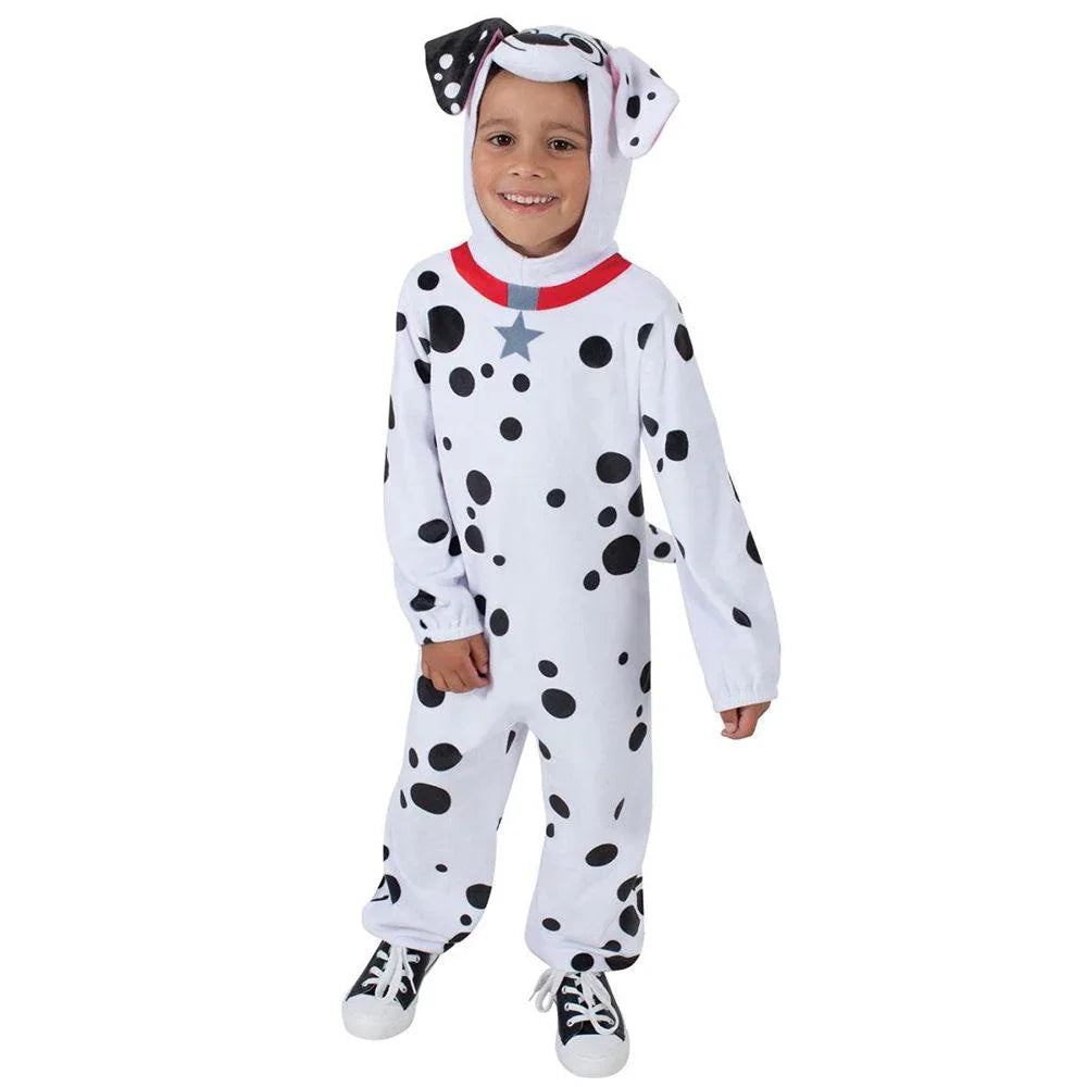 101 Dalmatians Cosplay Costumes Cute One Piece Halloween Party Performance Dress for Kids