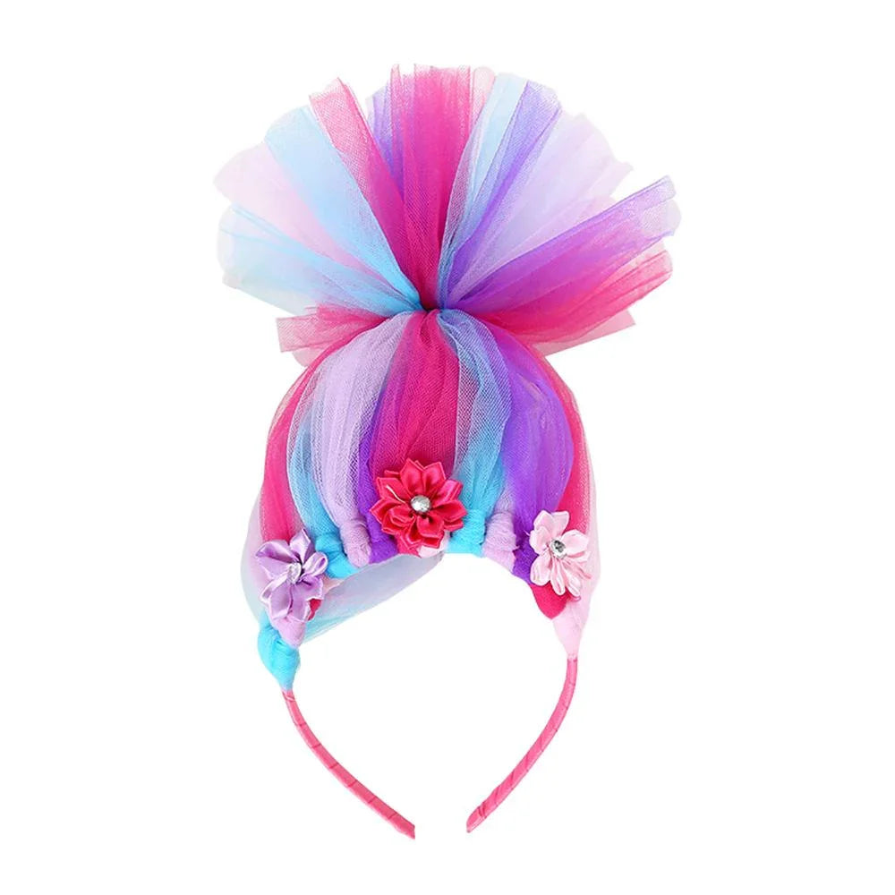 Magic Hair Anime Costume Fairy Princess Stage Role Play Dress Wig Halloween Birthday Party for Girls