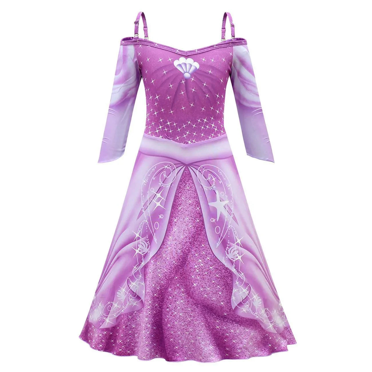 The Little Mermaid Ariel Cosplay Costume Little Girl  Princess Dress Halloween Outfit