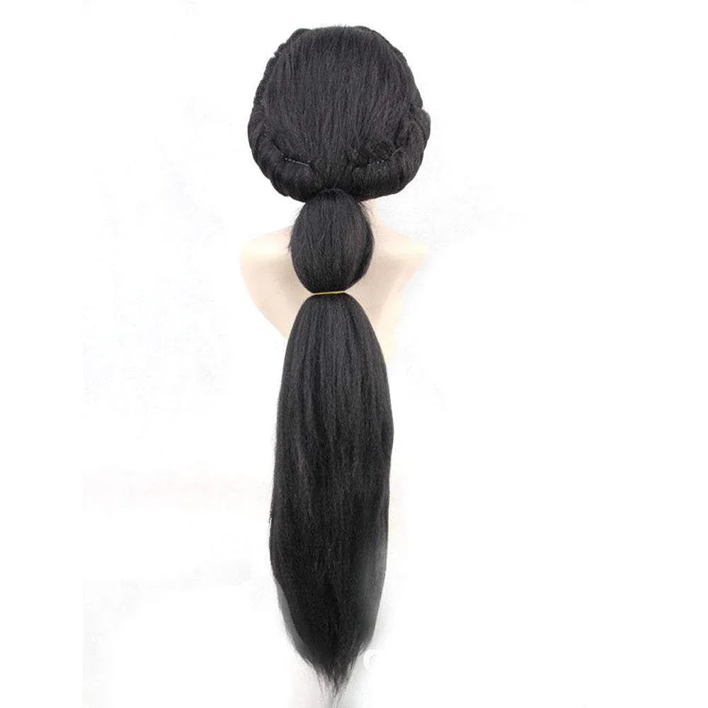 Arabian Nights Aladdin Jasmine Princess Long Black Wigs Halloween Wig - Azufun