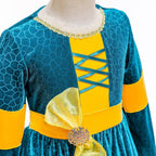 Brave Merida Dress Girls  Party Cosplay Costumes Halloween Outfits Dress Up