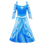 The Little Mermaid Ariel Cosplay Costume Little Girl  Princess Dress Halloween Outfit