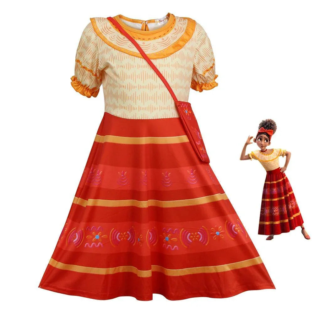 Encanto Dolores Costume Princess Dress Outfits for Kids Adults