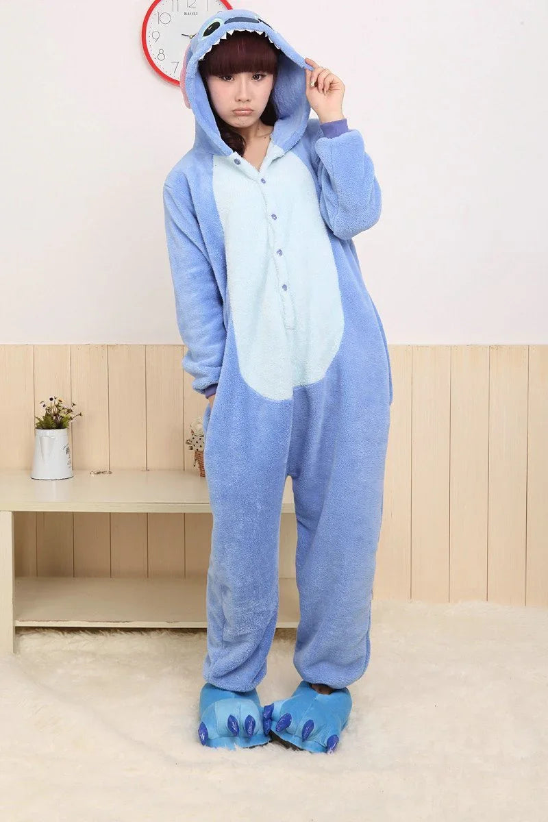 Blue Stitch Kigurumi Onesies Pajamas Animal Costume