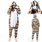 Adult New Tiger cat Kigurumi Onesies Pajamas Costume