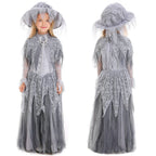 Child Halloween Ghost Princess Bridal Flower Girl Witch Costume
