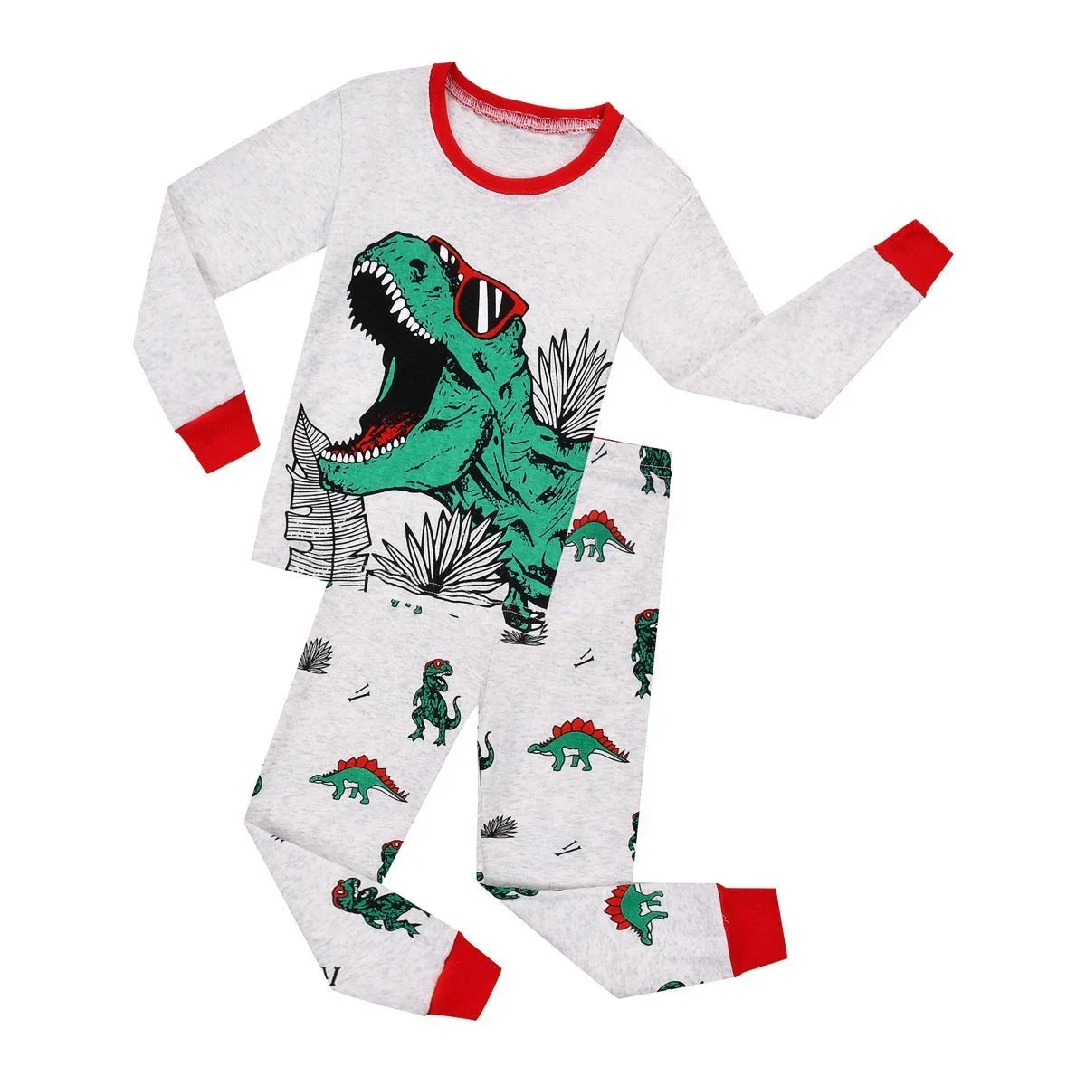 Boys and girls long-sleeved trousers warm home wear pajamas