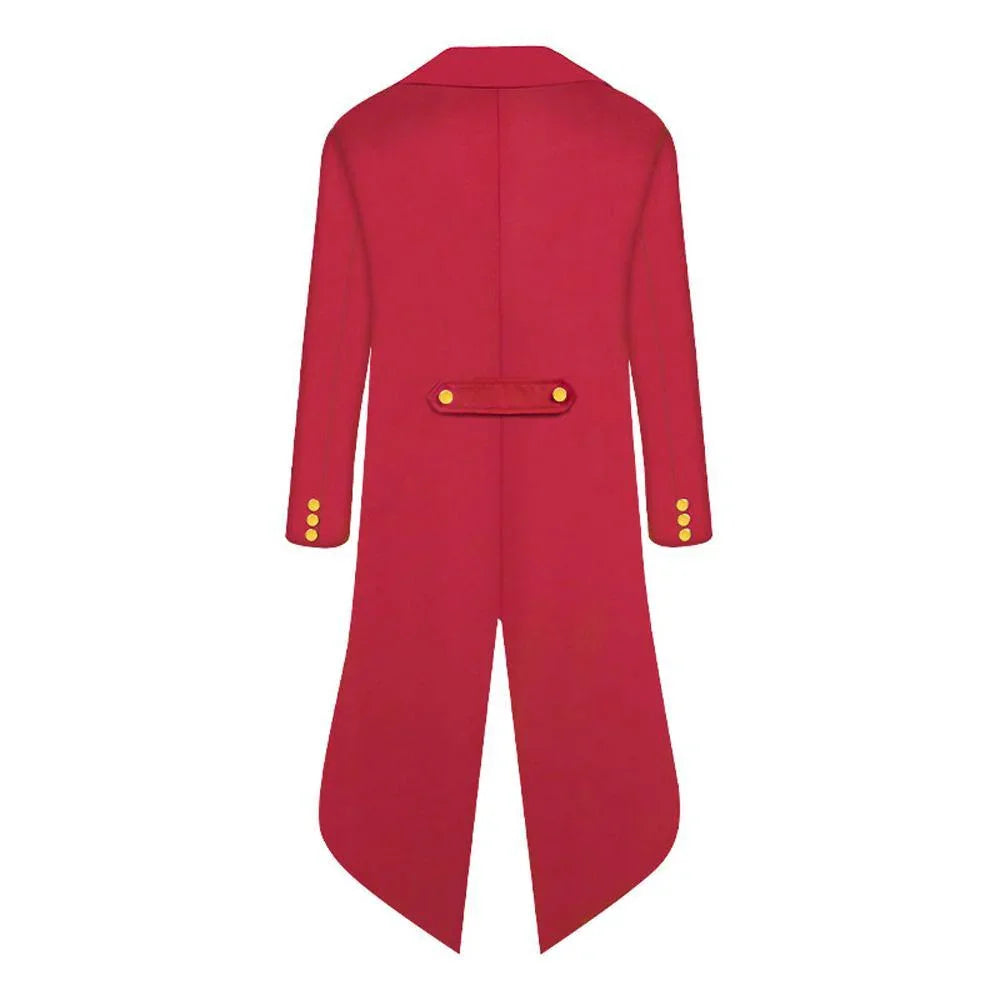 Vampire Gothic Jackets Vintage Halloween Costumes Medieval Steampunk Tailcoat Coat for kids - Azufun