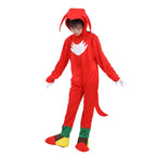 Knuckles Sonic Cosplay Costume Hedgehog Cartoon Bodysuit Jumpsuit For Kids