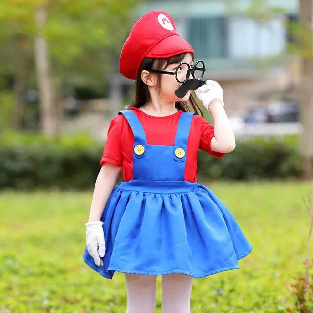 Plumber uniform cosplay costumes dress for mom and me - Azufun
