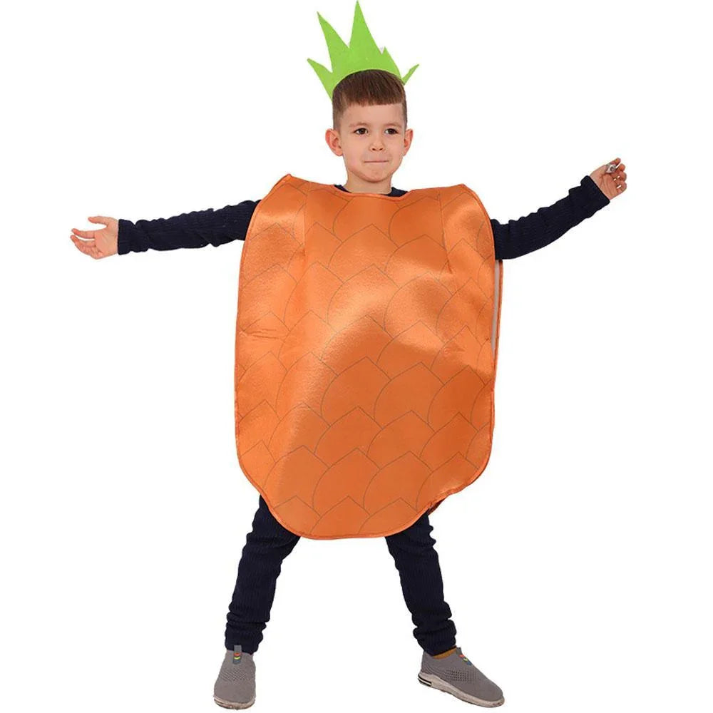 Pineapple Unisex Cosplay Costume Halloween Christmas Fruit Outfit for Kids