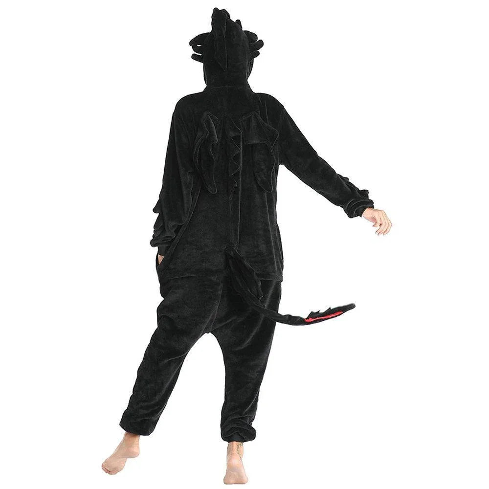 Cartoon Dragon Kigurumi Onesies For Adult Costumes Pajamas - Azufun