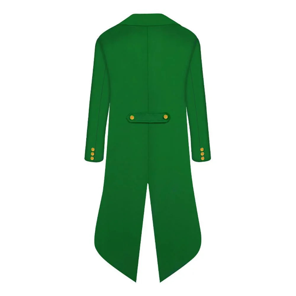 Vampire Gothic Jackets Vintage Halloween Costumes Medieval Steampunk Tailcoat Coat for kids - Azufun