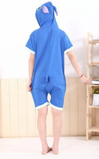 Blue Stitch Pajamas Animal Onesie Hoodie Kigurumi Costume - Azufun