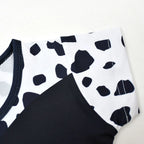 Cruella Costume Cosplay Dress Up Halloween Outfits Role Play Spotted Dot Ruffle Dresses for Girls