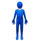 Blue Stranger Things 4 Cosplay Costumes Jumpsuit Romper Halloween Outfit For Kids - Azufun