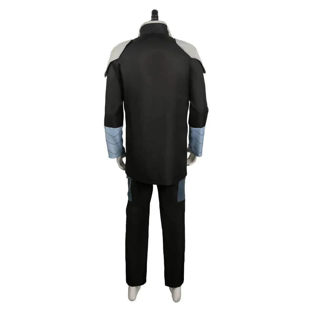 Kaiju No. 8 Soshiro Hoshina Black Team Uniform Cosplay Costume Male Role Play Outfit - Azufun