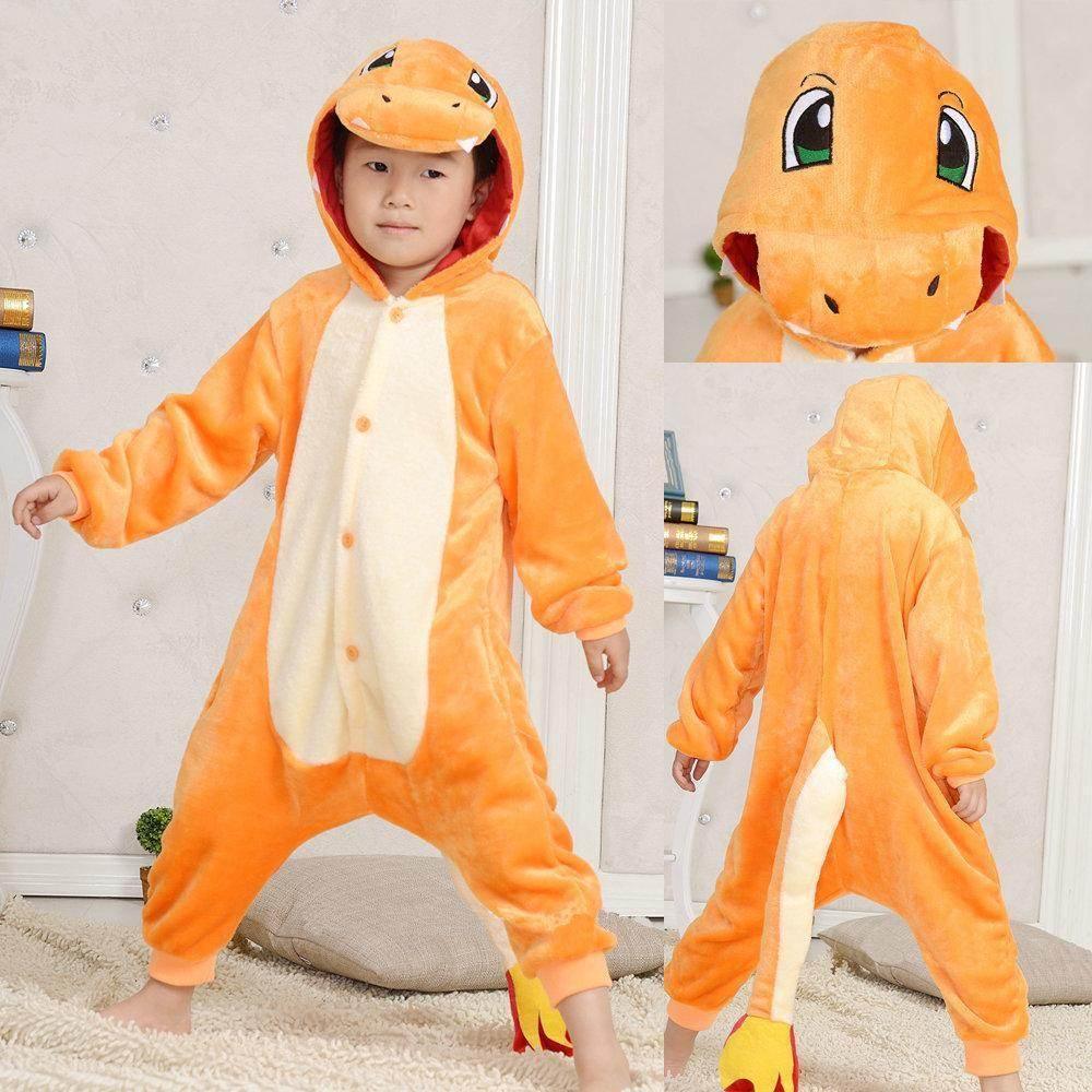 Kids Charmander Pokemon costume Kigurumi Pajamas - Azufun