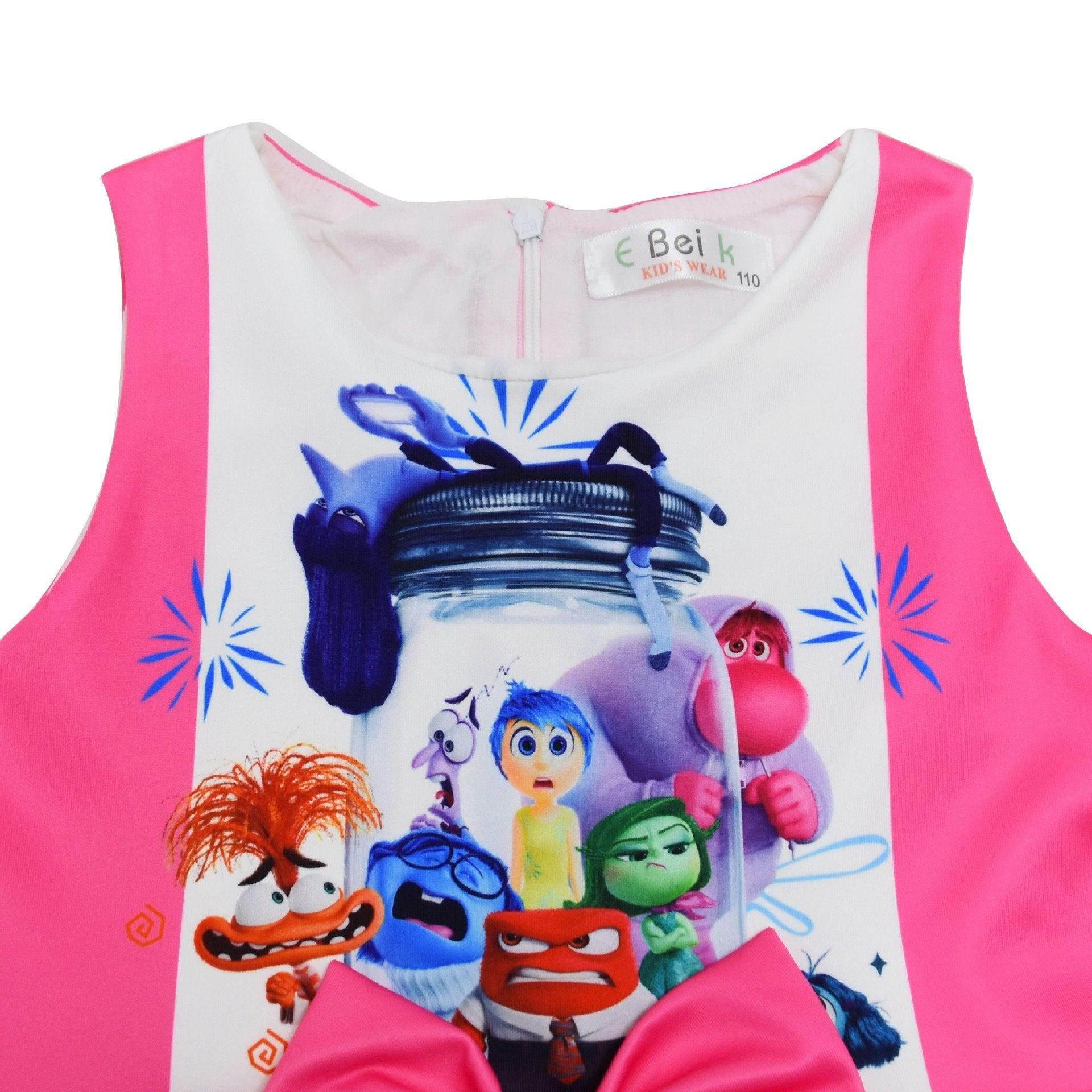 Kids' Inside Out 2 Dress All characters Girls' Movie Costume for Parties and Play - Azufun