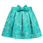 Kids' Inside Out Disgust Cosplay Costume Set Short Sleeve Pleated Dress with Bag - Azufun