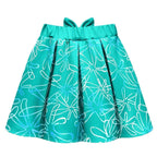 Kids' Inside Out Disgust Cosplay Costume Set Short Sleeve Pleated Dress with Bag - Azufun