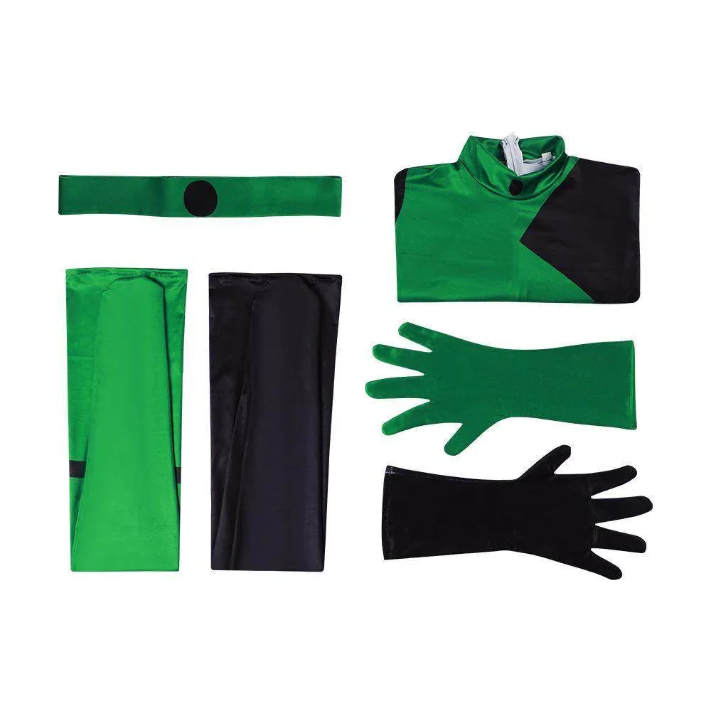 Kim Possible shego Costume Bodysuit Jumpsuit Swimsuit - Azufun