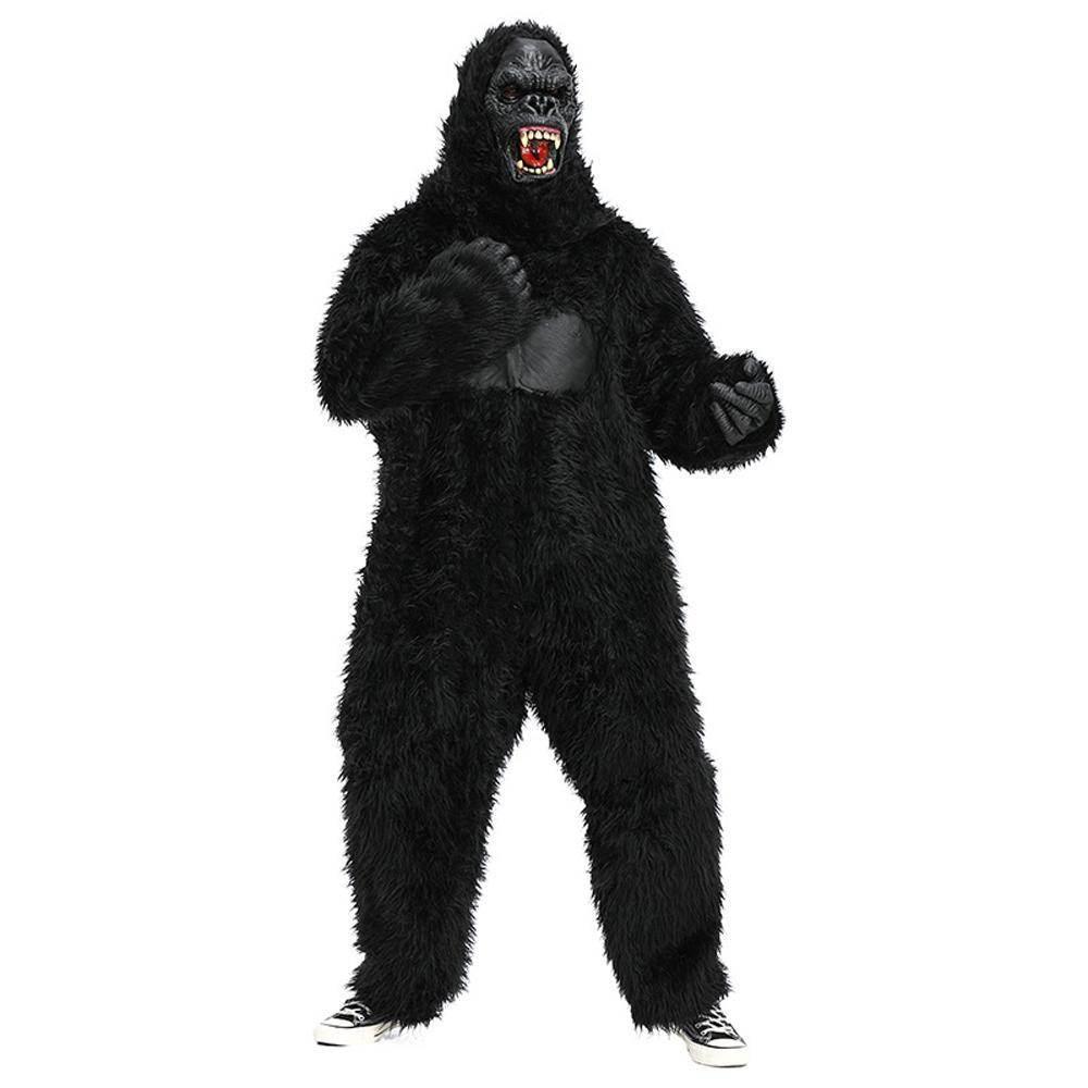 King Kong Chimpanzee Animal Adult Jumpsuit Cosplay Costume Carnival - Azufun
