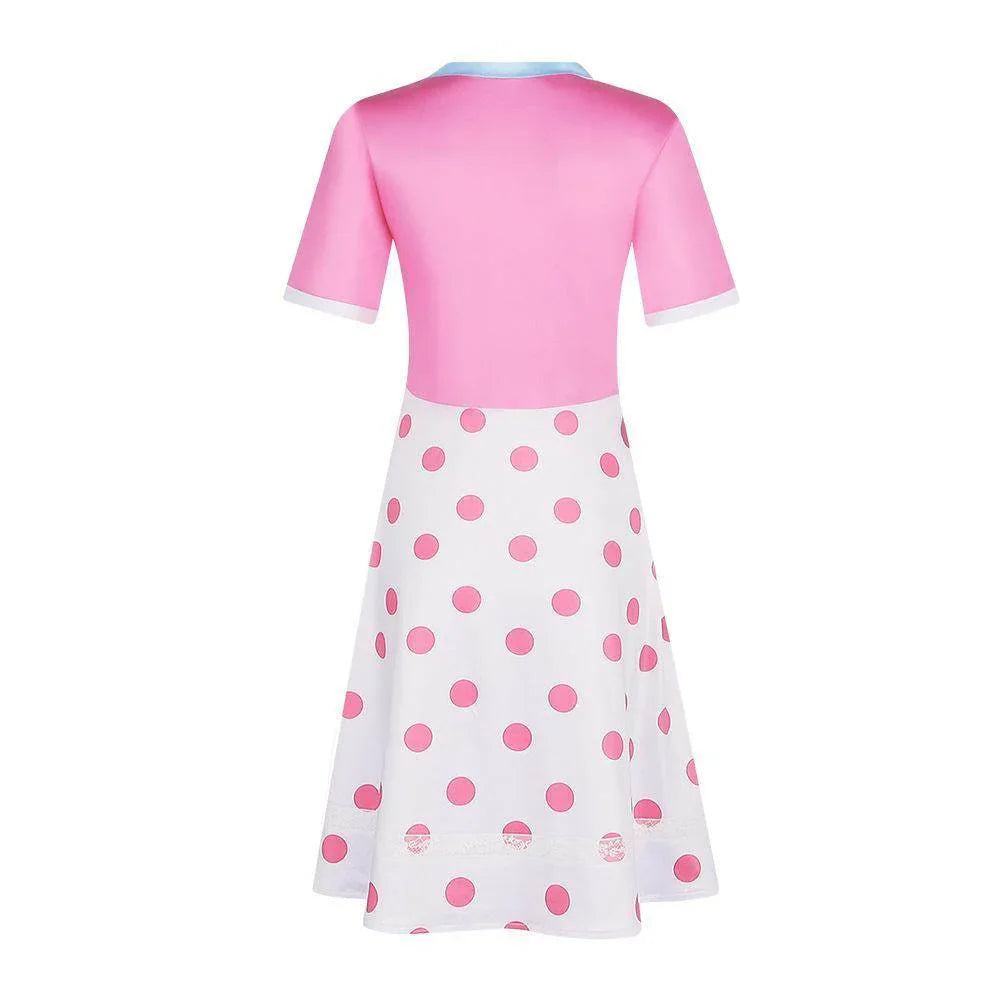 Little Bo Peep Toy Story Pink Dress Carnival Cosplay Costume For Adult - Azufun