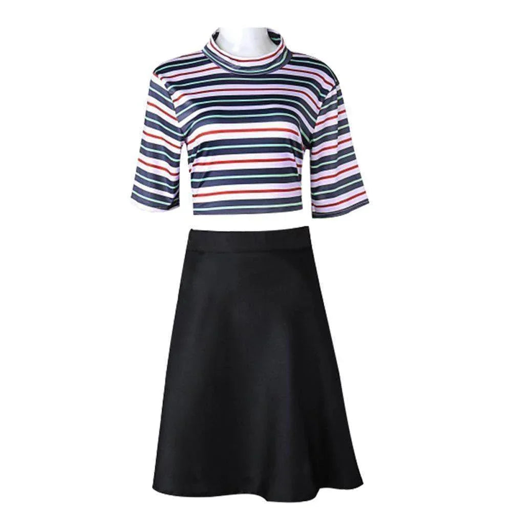 Manga Killing Stalking Yoonbum Cosplay Costume Casual T-Shirt Skirt Halloween Carnival Uniforms Party Dress for Women - Azufun