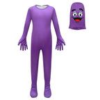 McDonald's Grimace Shake Costume Kids Boys Girls Cosplay Game Halloween - Azufun