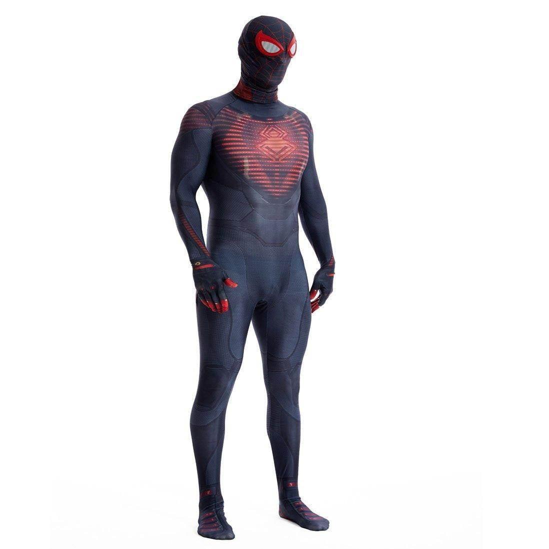 Miles Morales Spider Man PS5 Cosplay Suit Ultimate Costume for Kids and Adults - Azufun