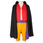 one picece luffy costume Anime Cosplay with straw hat Whole Set - Azufun