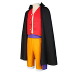 one picece luffy costume Anime Cosplay with straw hat Whole Set - Azufun