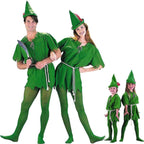 Peter Pan Robin Hood Storybook Adult Kid Dress Up Party Green Costume - Azufun