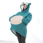 Pokemon Snorlax Costume Keep Warm Cozy Lazy TV Blanket Pajamas - Azufun