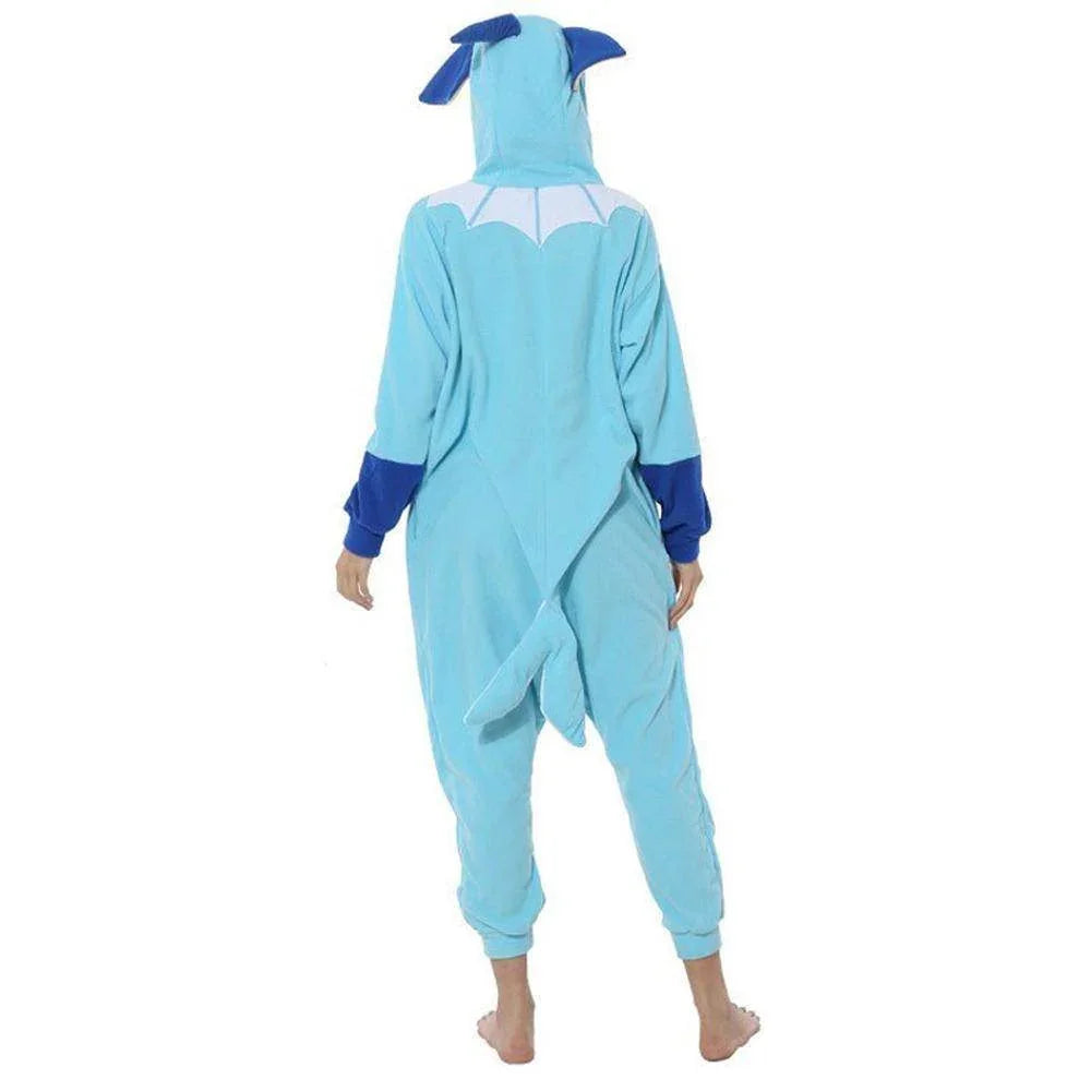 Pokemon Vaporeon Eevee Evolution Kigurumi onesies Costume Cartoon Halloween Pajamas - Azufun