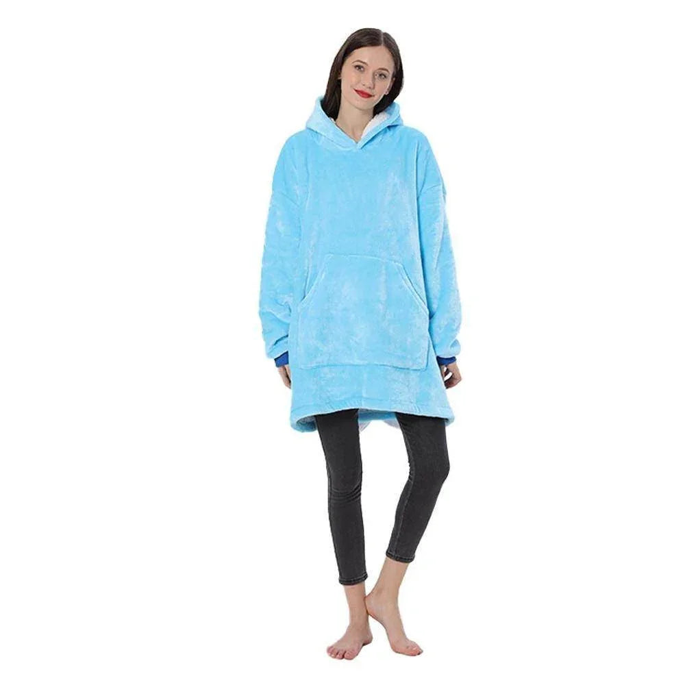 Pokemon Vaporeon Hoodie Wearable Costume Keep Warm Cozy Lazy TV Blanket - Azufun