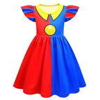 Pomni Flying Sleeve Dress The Amazing Digital Circus Costumes Printing Girls' For Kids - Pajamasbuy