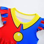 Pomni Flying Sleeve Dress The Amazing Digital Circus Costumes Printing Girls' For Kids - Pajamasbuy