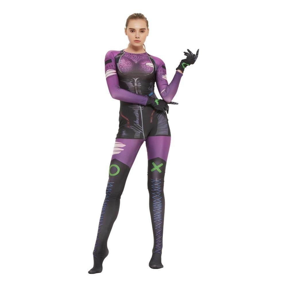 Punchline Alexis Kaye Cosplay Costume Joker's New Girlfriend Jumpsuit - Azufun