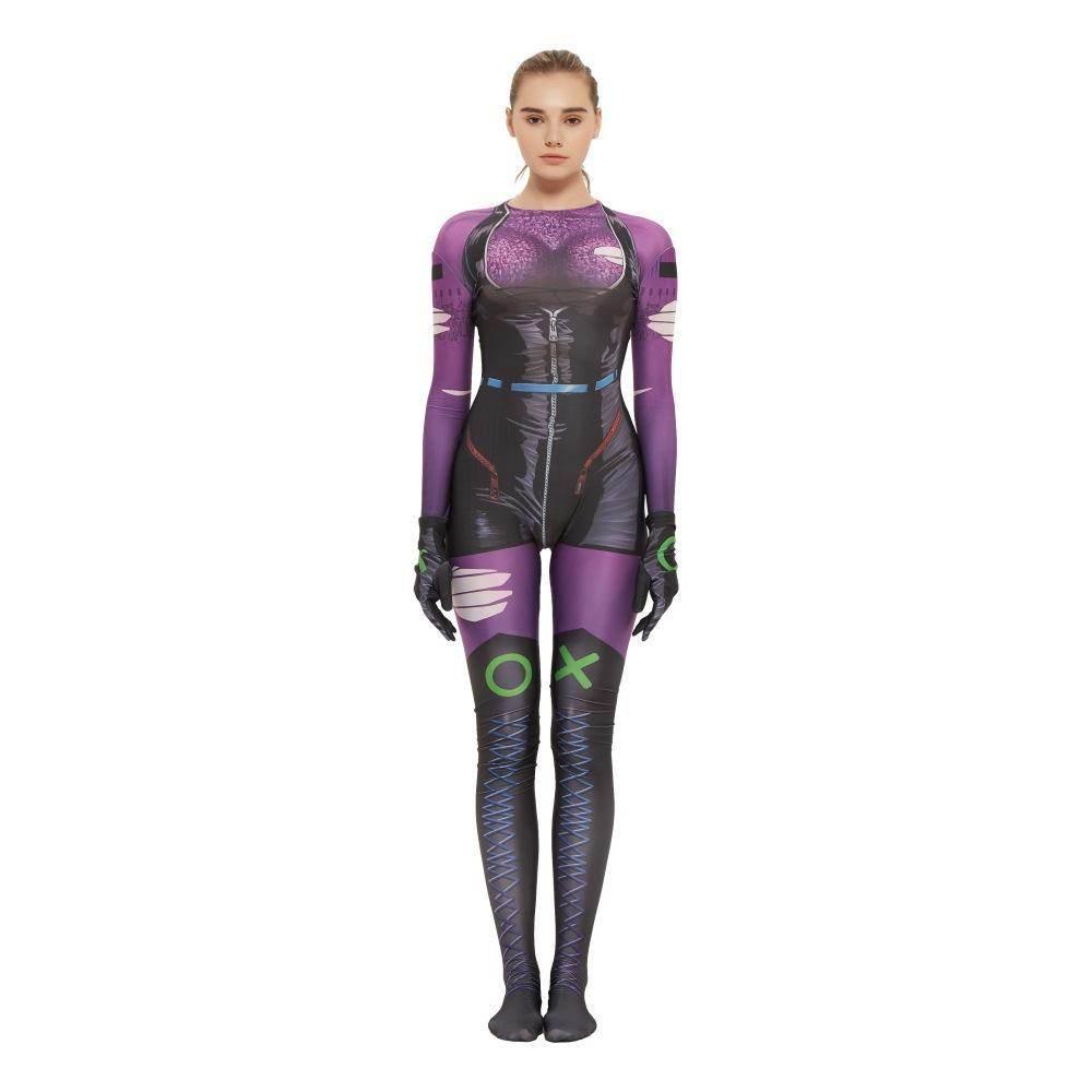 Punchline Alexis Kaye Cosplay Costume Joker's New Girlfriend Jumpsuit - Azufun